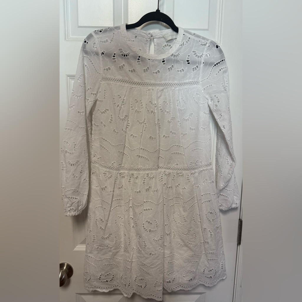 New! Zimmermann Designer White Eyelet Dress Size - 2